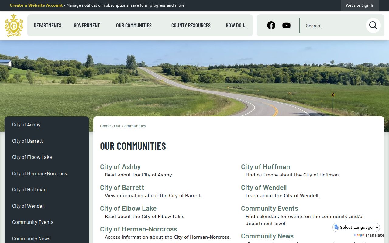 Grant County community list used to route city court warrant questions